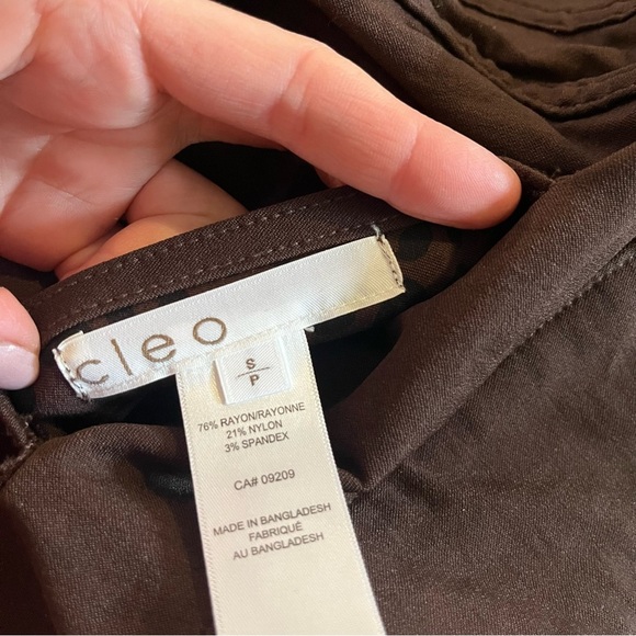 Cleo reversible leopard print pants brown small stretch office business casual - Picture 13 of 13